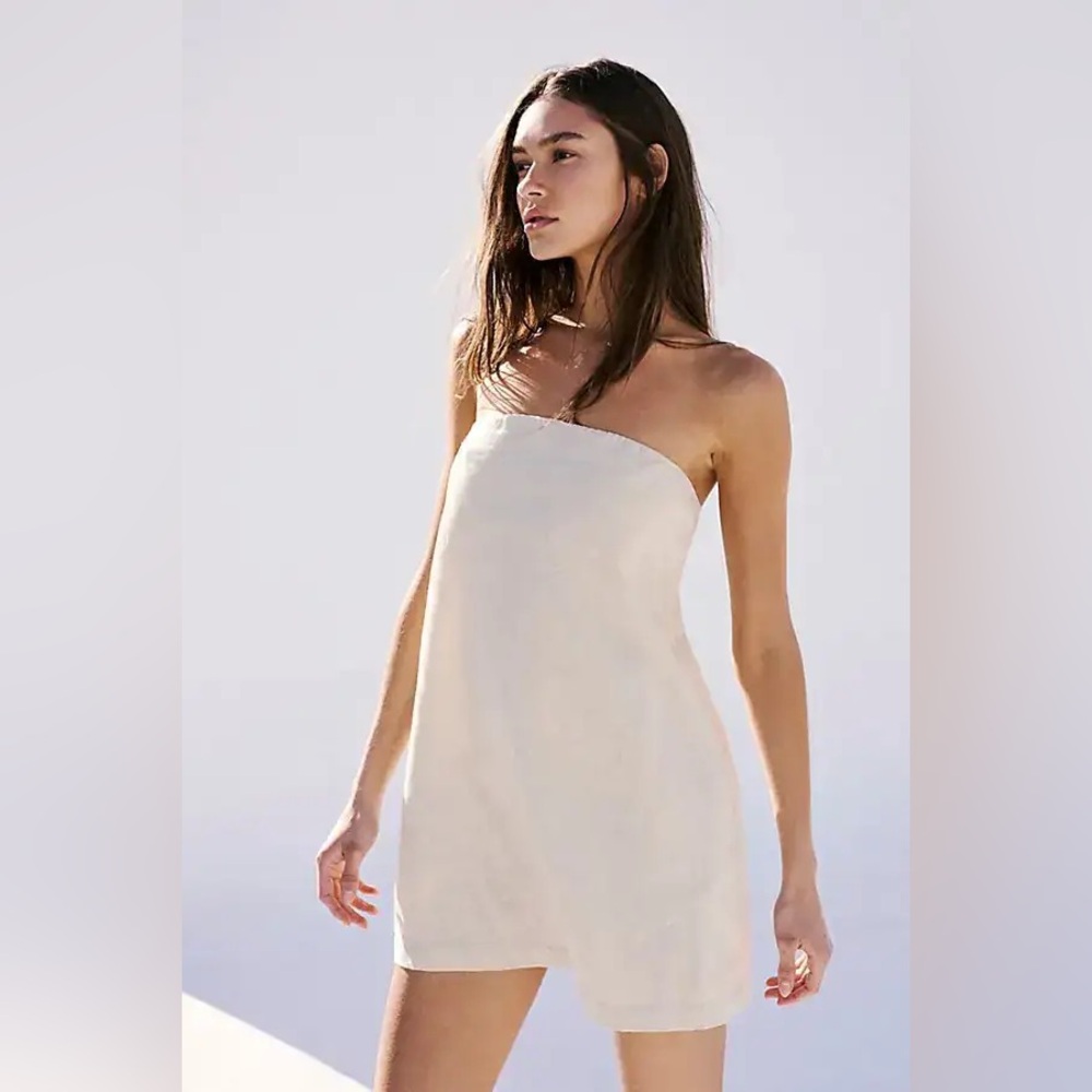 Free People Cream Mini Dress